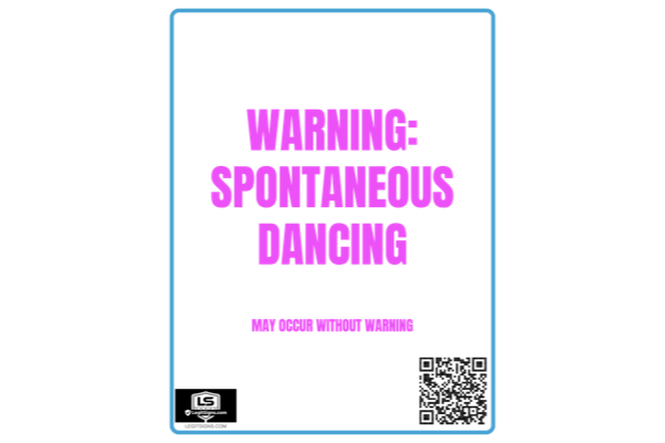 Warning Spontaneous Dancing (Pink)