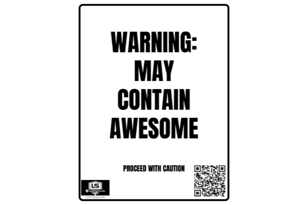 Warning May Contain Awesome (Black)