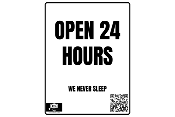 Open 24 Hours Portrait