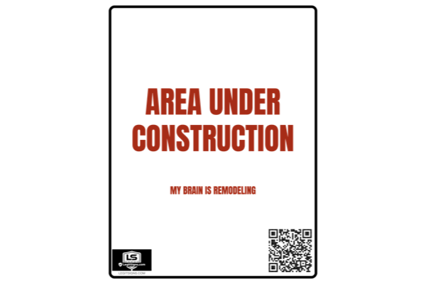 Area Under Construction (Red) Portrait