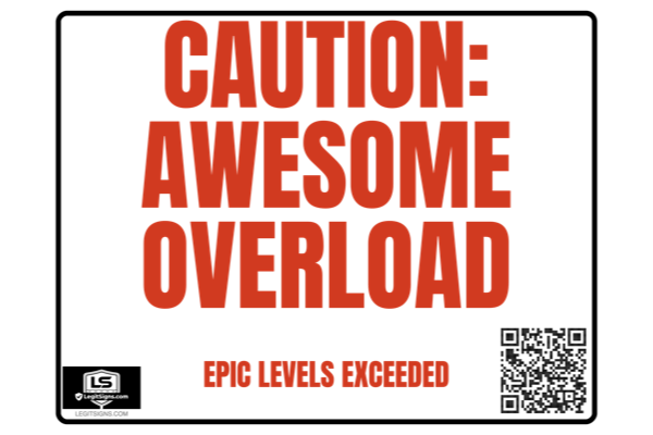 Caution Awesome Overload (Red)