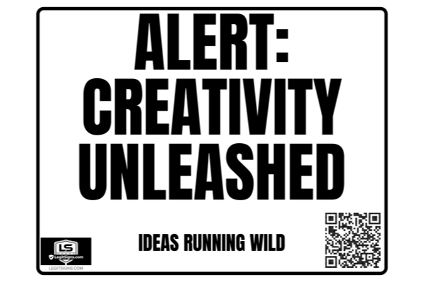Alert Creativity Unleashed (Black) Landscape