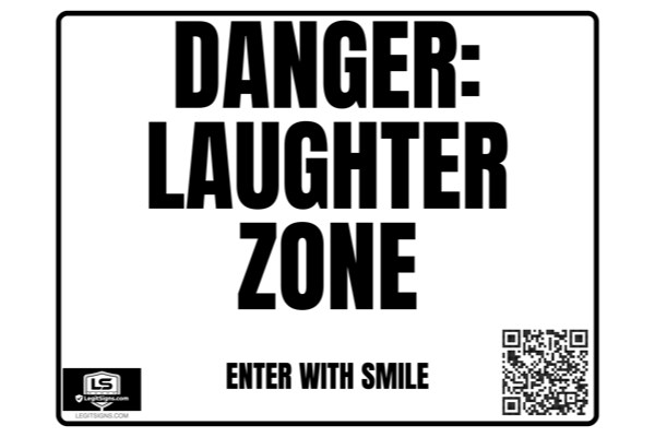 Danger Laughter Zone (Black) Landscape