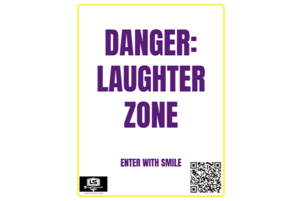 Danger Laughter Zone (Purple) Portrait