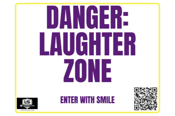 Danger Laughter Zone (Purple) Landscape
