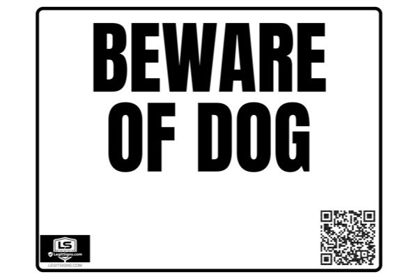 Beware Of Dog Landscape