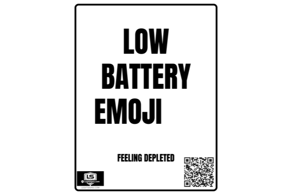Low Battery Emoji Portrait