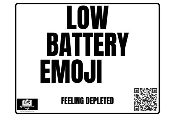 Low Battery Emoji Landscape